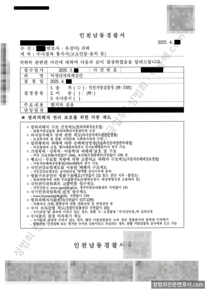 피해자대리(성공) 처분문서
