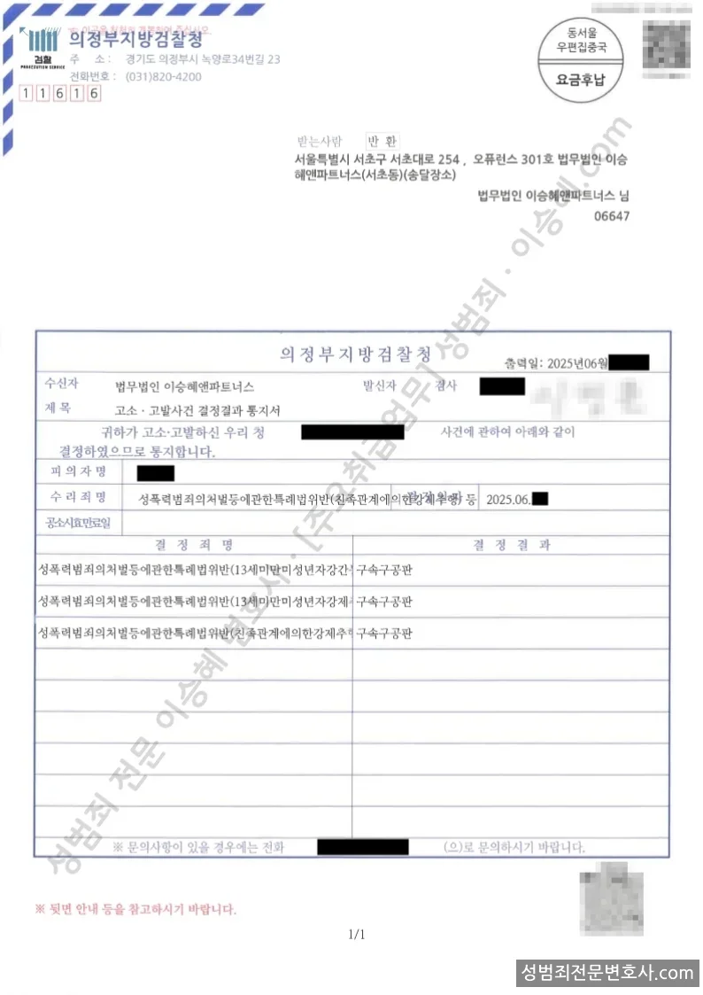 피해자대리(성공) 처분문서