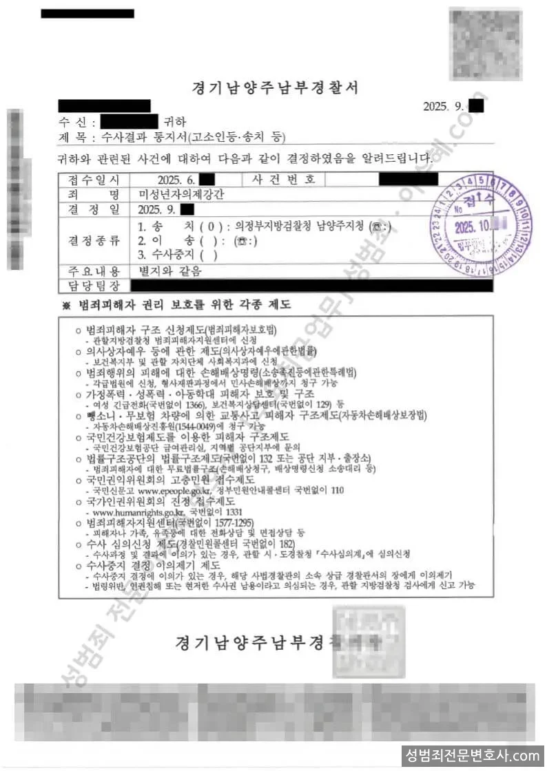 피해자대리(성공) 처분문서